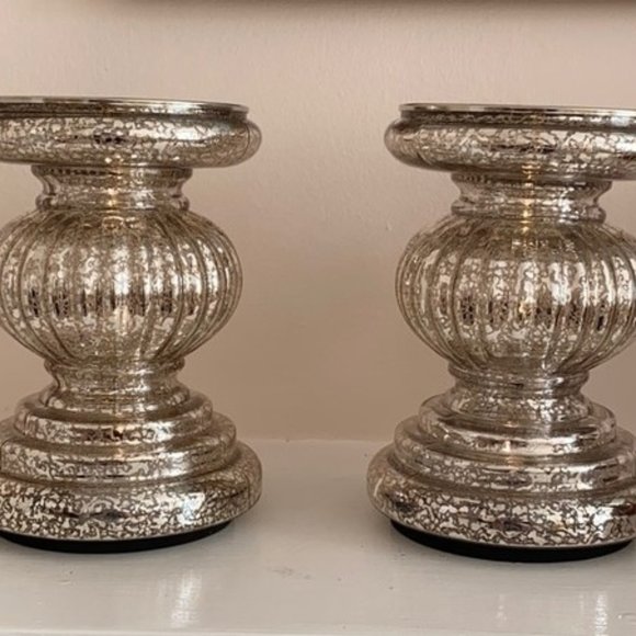Valerie parr Hill Accents Set Of 2 Mercury Glass Illuminated Candle